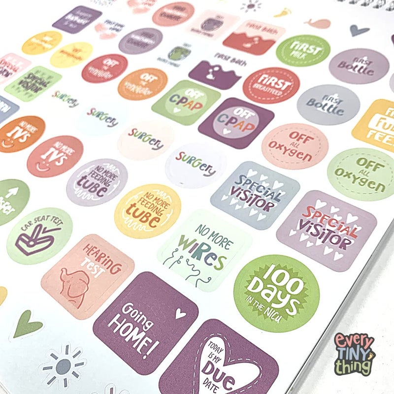 Every Tiny Thing My First Year - A NICU Baby Calendar with NICU Milestone Stickers to celebrate 365 days of precious memories starting in the Neonatal Intensive Care Unit (12x12) - Image 5