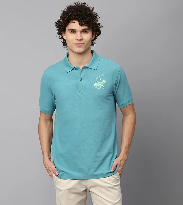 BEVERLY HILLS POLO CLUB Beverly Hills Polo Club Logo Detail Short Sleeves Polo T-Shirt