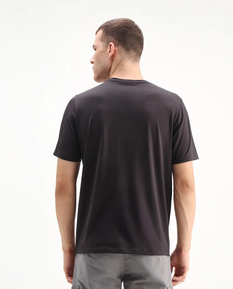 Rare Rabbit Men's Regular Fit Graphic Print T-Shirt