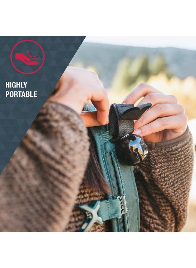 sabre Frontiersman Bear Bell, Magnetic Silencer, Durable Hook and Loop Strap Attachment, Helps to Prevent Startling Bears While Hiking - Image 4