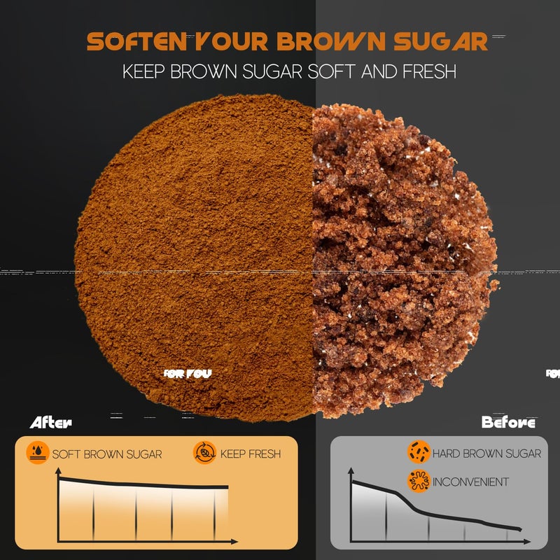 LivLab Brown Sugar Container- 2 Qt/2L Airtight Brown Sugar Keeper Storage Container Flour Container Coffee Canister with Spoon Food Cereal Bins Household for Kitchen Pantry (W-2.0A) - Image 2