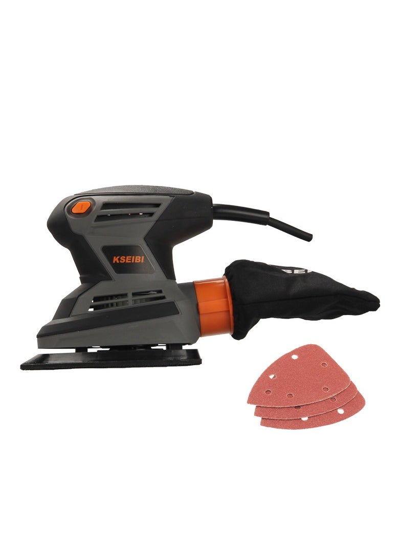 Detail Sander 200W with Sanding movements 15000 /min and 3Pcs Sandpapers, Dust Collection System, Variable Speed, Suitable for Tight Spaces Sanding, Polishing, Detailing, Finishing, Woodworking and Removing Paint.