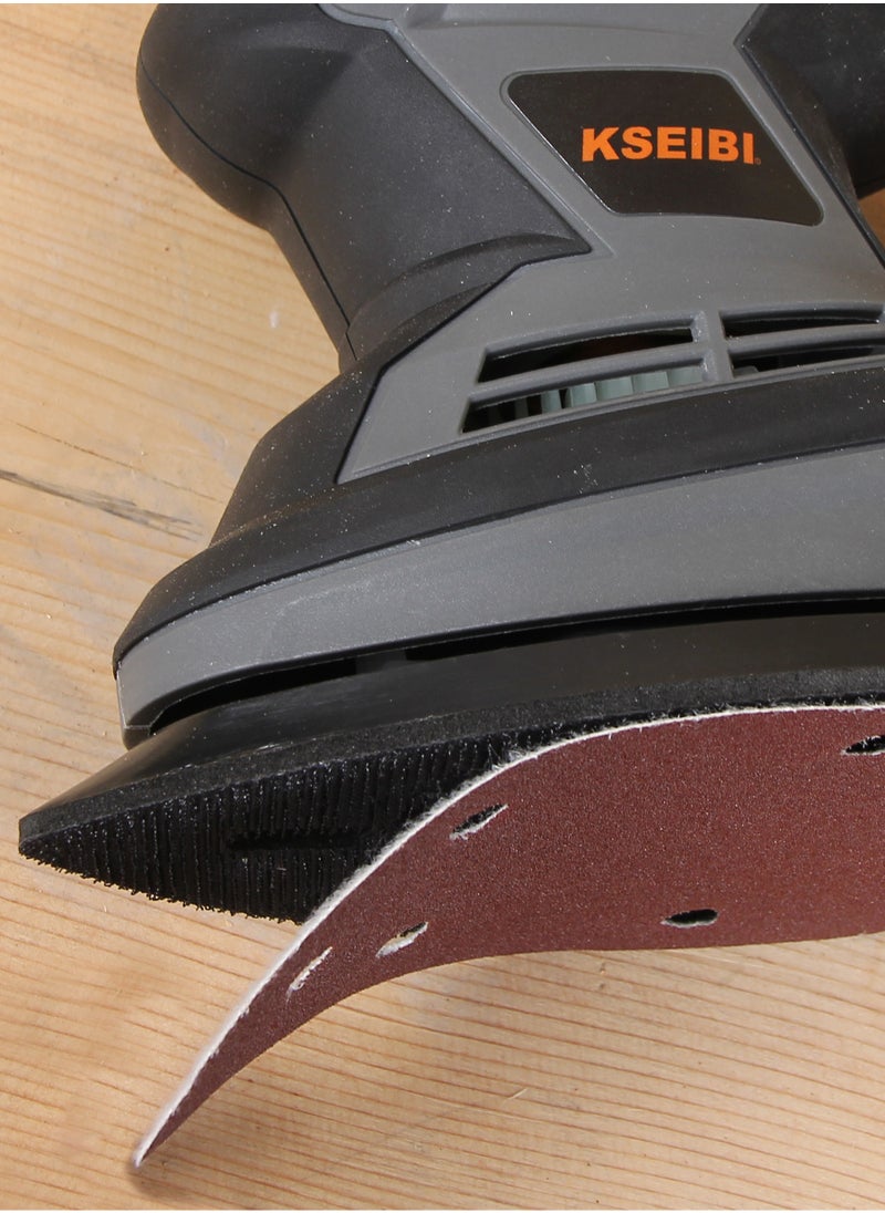 KSEIBI Detail Sander 200W with Sanding movements 15000 /min and 3Pcs Sandpapers, Dust Collection System, Variable Speed, Suitable for Tight Spaces Sanding, Polishing, Detailing, Finishing, Woodworking and Removing Paint.  - Image 3