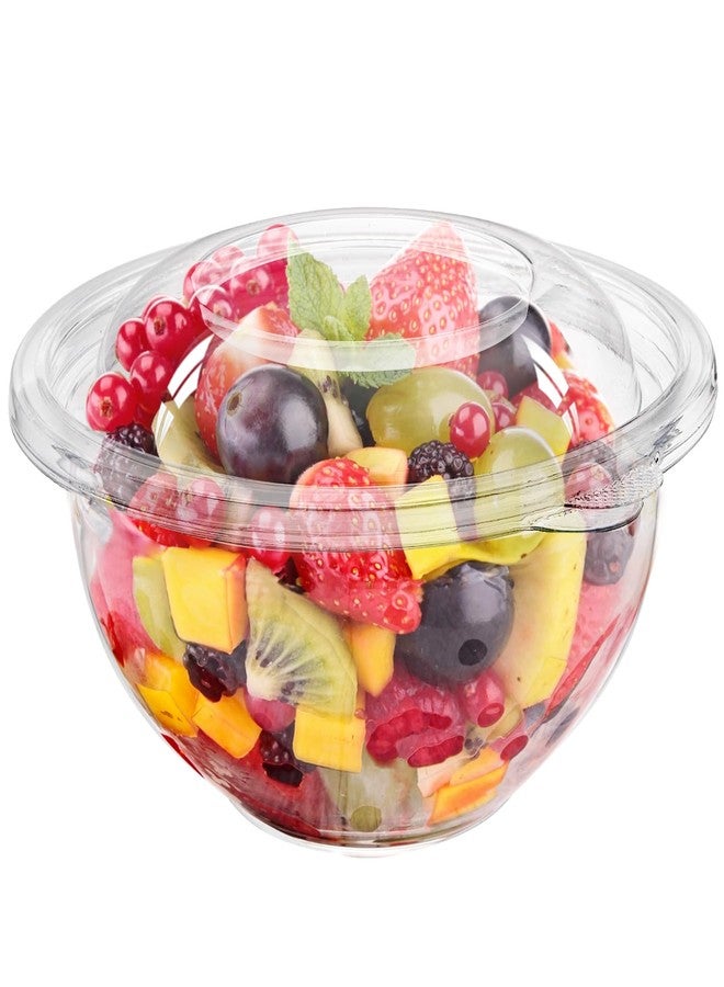 Cedilis 50 Pack 16oz Plastic Salad Bowls with Lids, Small Clear Disposable Containers for Salad Meal Prep, Perfect for Picnics or as a To-Go Serving Bowl - Image 5