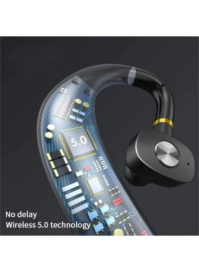 ستيريو سماعة رأس لاسلكية مزودة بمشبك للأذن MG-01 بتقنية بلوتوث مع ميكروفون | تصميم خفيف الوزن ومفتوح للأذن | مكالمات عالية الدقة | بلوتوث 5.0 | متوافقة مع أجهزة أندرويد وآيفون - Image 4