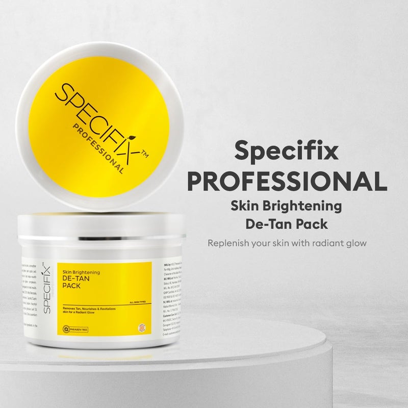 VLCC Specifix PROFESSIONAL Skin Brightening DeTan Face Pack 400g With Glycolic Acid Niacinamide and Kojic Dipalmitate Easy Tan Removal Anti Pigmentation For Dark Spots and Dull Skin - Image 4