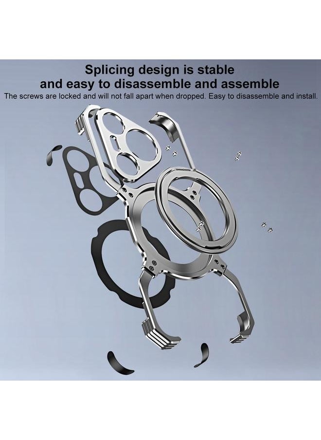 Zaboon - Case For Huawei Mate 60 Mechanical Arm Borderless MagSafe Holder Metal Phone Case - Image 1