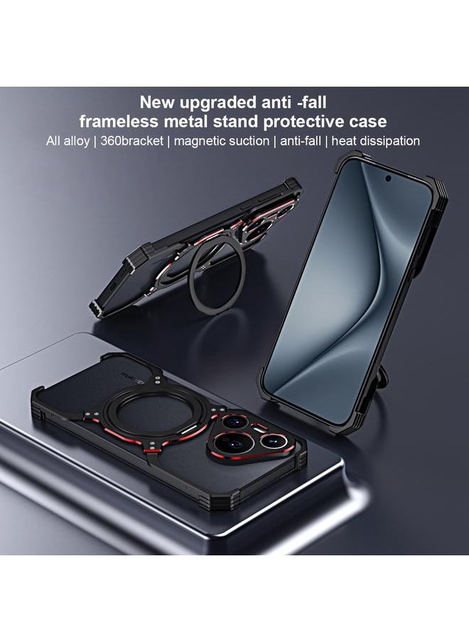 Zaboon - Case For Huawei Mate 60 Mechanical Arm Borderless MagSafe Holder Metal Phone Case - Image 1