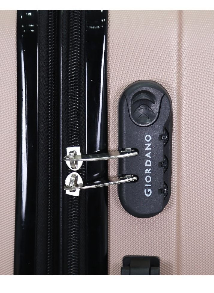 GIORDANO Giordano 3 piece hard trolley with TSA lock champagne colour  - Image 4