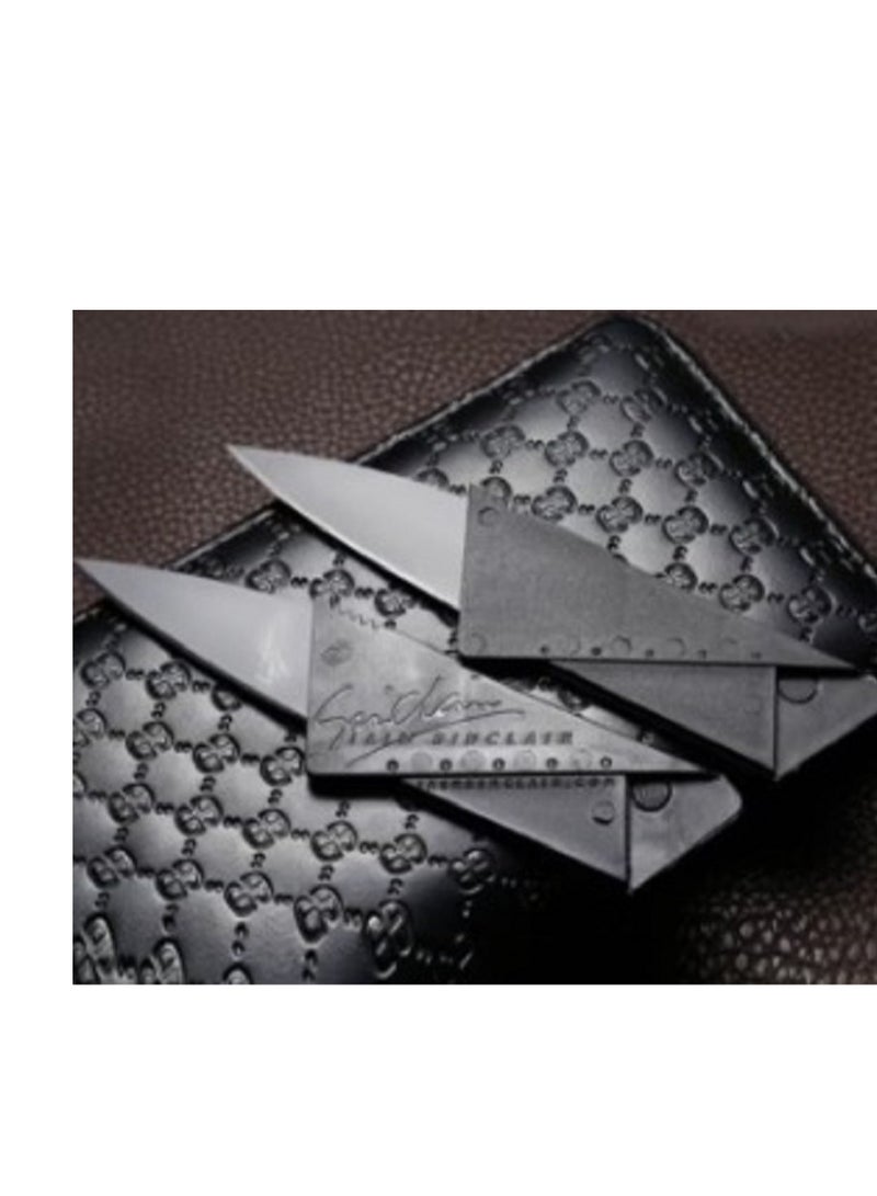 Credit Card Folding Fruit Knife Black 8.6centimeter  - Image 4