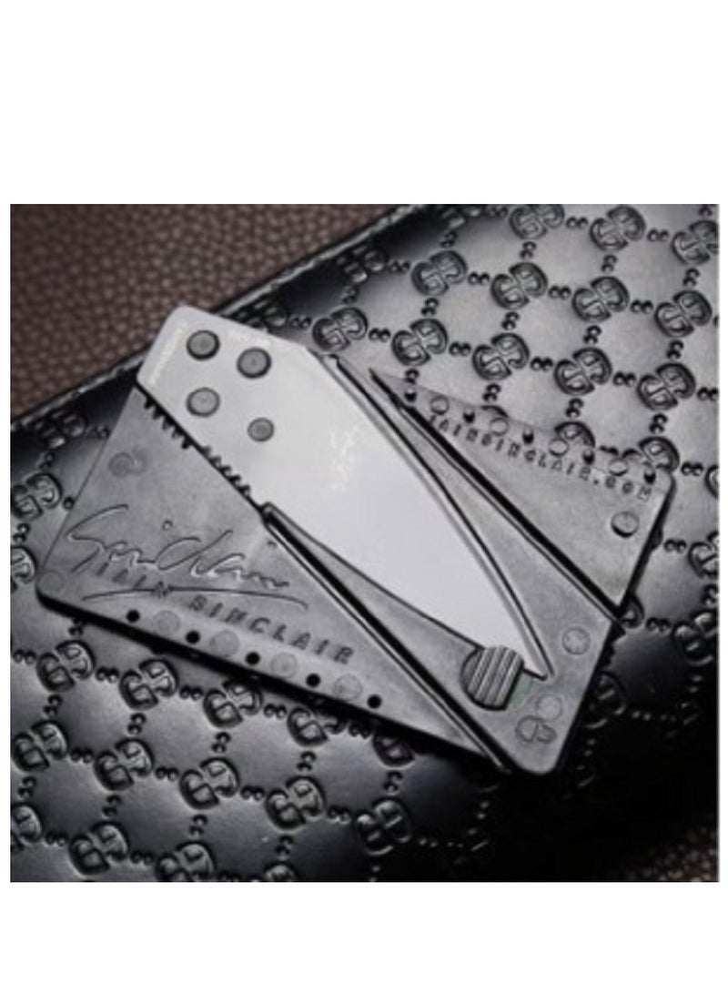 Credit Card Folding Fruit Knife Black 8.6centimeter  - Image 2
