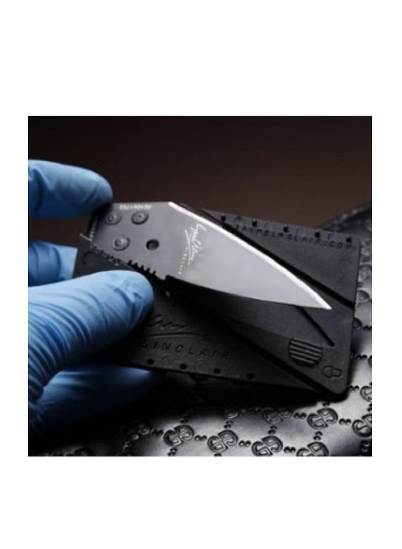 Credit Card Folding Fruit Knife Black 8.6centimeter  - Image 3