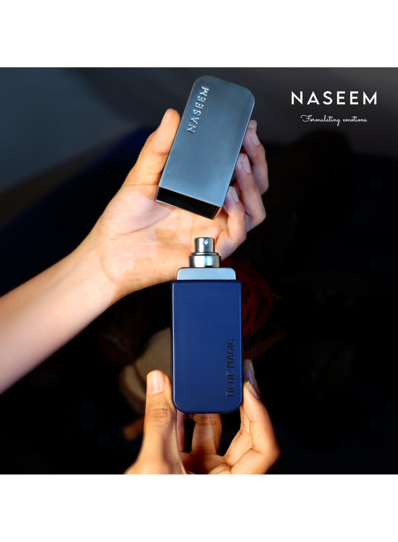 Naseem Blue Magic Eau De Parfum Aqua Perfume for Men & Women - 80ml - Image 2