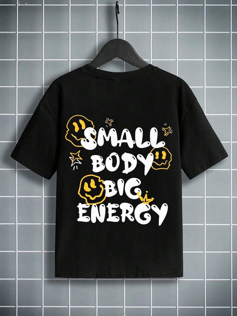 Printed Short-Sleeved T-Shirt For Boys Round Neck All-Match Top Children'S Clothing - Image 4