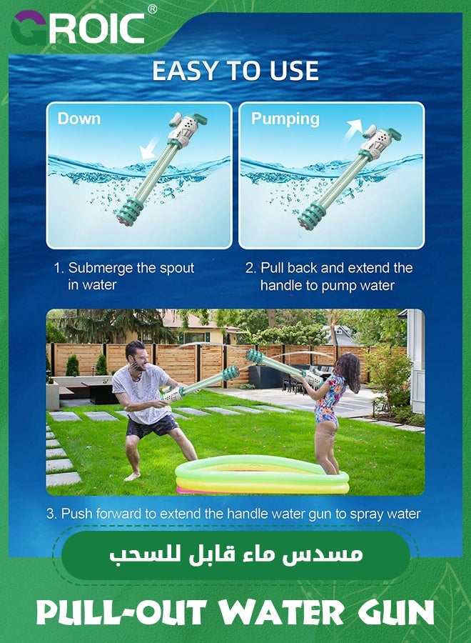 GROIC Water Blaster Gun with 5 Tubes,  Kids Water Toy 5 nozzles with Long Range, Squirt Guns Water Blaster Pool Toys High Capacity, Outdoor Water Spray Gun for Beach, Pool & Summer Play - Image 4