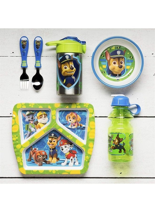 Zak Designs 15.5oz Stainless Steel Kids Water Bottle with Flip-up Straw Spout - BPA Free Durable Design, Paw Patrol Boy SS  - Image 4