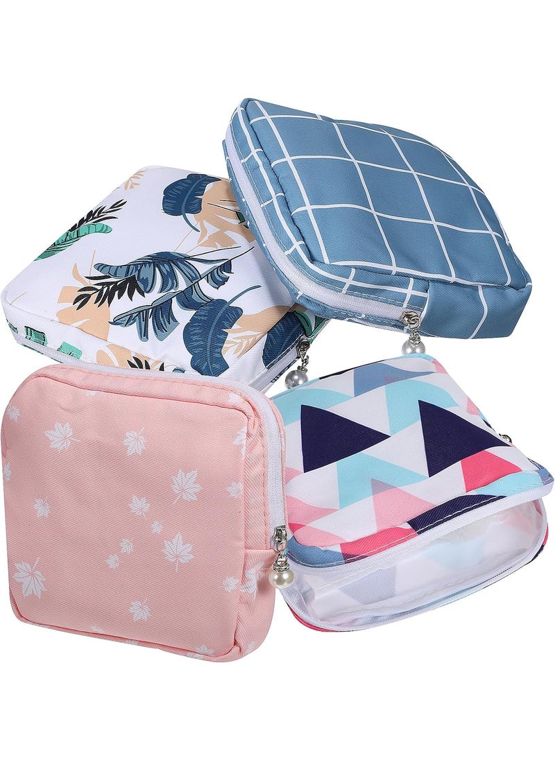 Healeved Healeved 4Pcs Sanitary Napkin Storage Bag Period Pouch Menstrual Cup Pouch Women Period Bag Organizer Pad Holder for Period First Period Gifts for Teen Girls 
