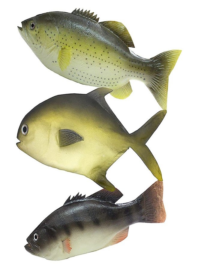 Wayber 3 Pcs Lifelike Fake Fish Set, Realistic Artificial Sea Fish Model for Aquarium Display, Restaurant Showcase Ornaments, Stage Drama & Photography Props - Image 1