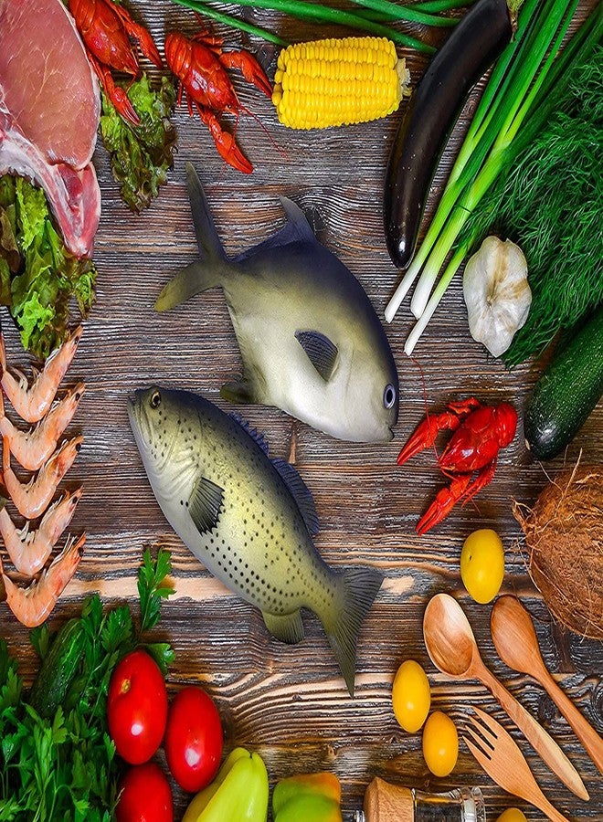 Wayber 3 Pcs Lifelike Fake Fish Set, Realistic Artificial Sea Fish Model for Aquarium Display, Restaurant Showcase Ornaments, Stage Drama & Photography Props - Image 3