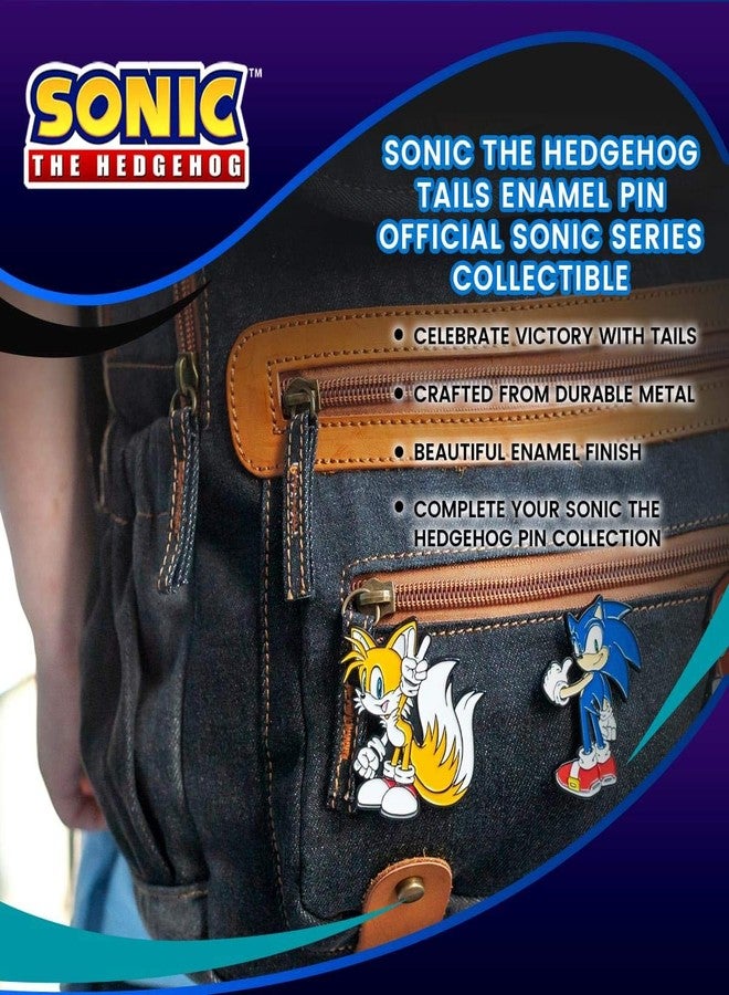 Sonic the Hedgehog Tails Pin | Official Sonic & Tails Series Collectible Enamel Pin | Small Decorative Lapel Pin - Image 5