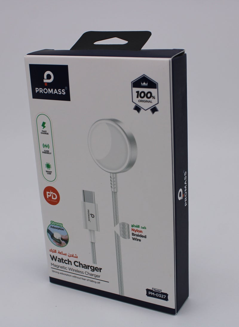 PROMASS Watch Charger Magnetic Wireless Charger 100% Nylon Braided Wire - Image 2