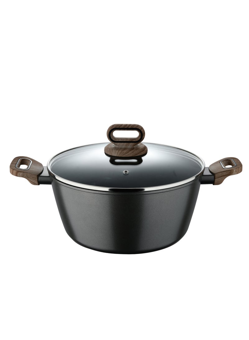 BERGNER طاجن ألمنيوم مطروق ULTIMATE TX + غطاء 28 سم بتقنية HEATDOT، قاعدة حثية، لون رمادي، BG36173GY - Image 2