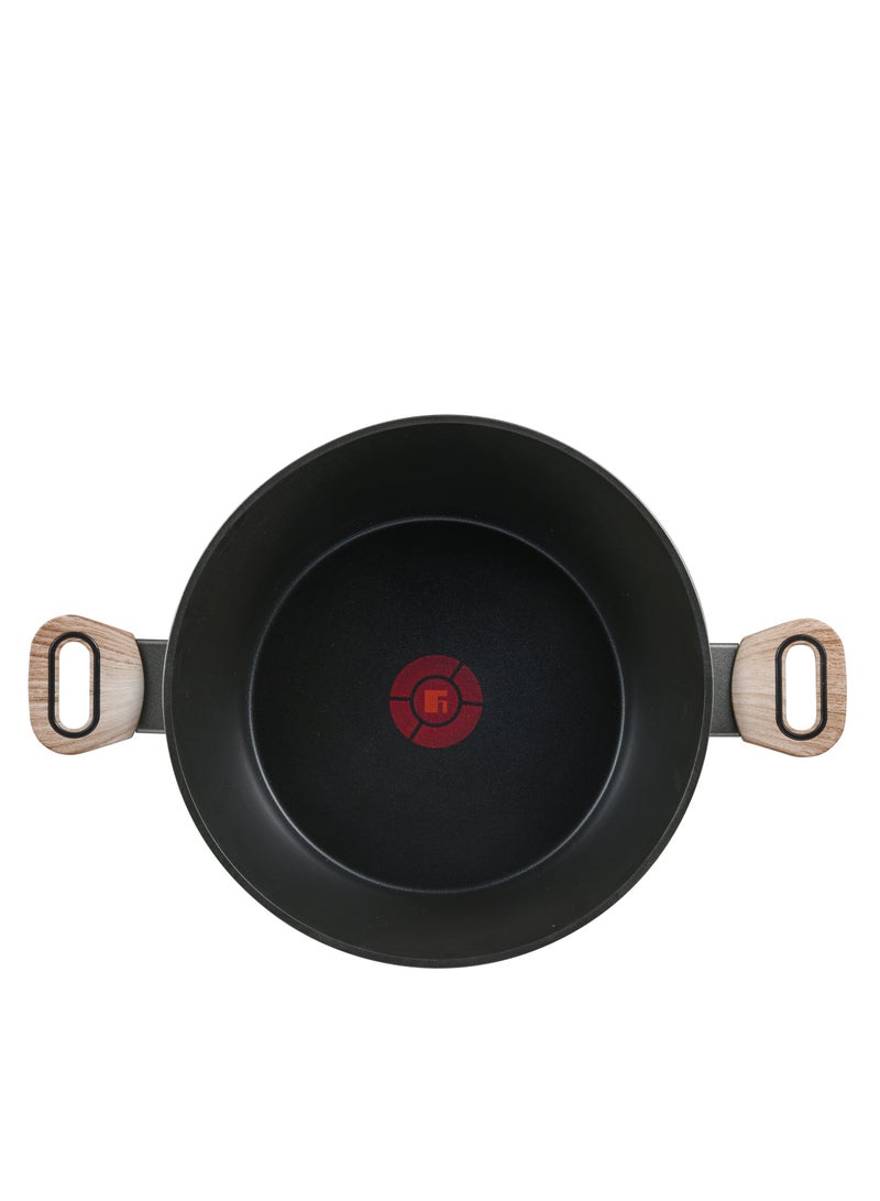 BERGNER طاجن ألمنيوم مطروق ULTIMATE TX + غطاء 28 سم بتقنية HEATDOT، قاعدة حثية، لون رمادي، BG36173GY - Image 3