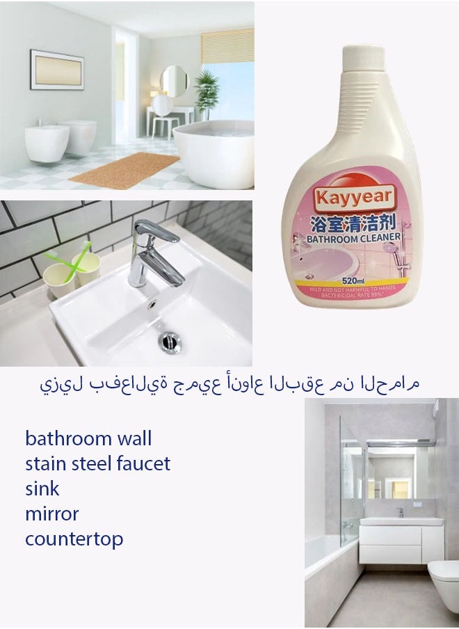 Bathroom Cleaner Coutertop Stain steel faucet Bathroom Mirror Clean 520ml