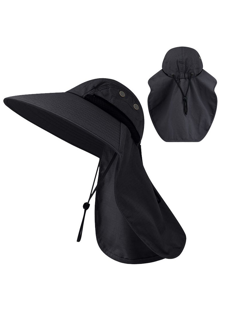 NIBEMINENT Summer Outdoor Sun Protection Hat Quick Drying Men's and Women's Sun Hat Large Overhang Shade Fisherman's Hat Mountain Fishing Hat  - Image 1