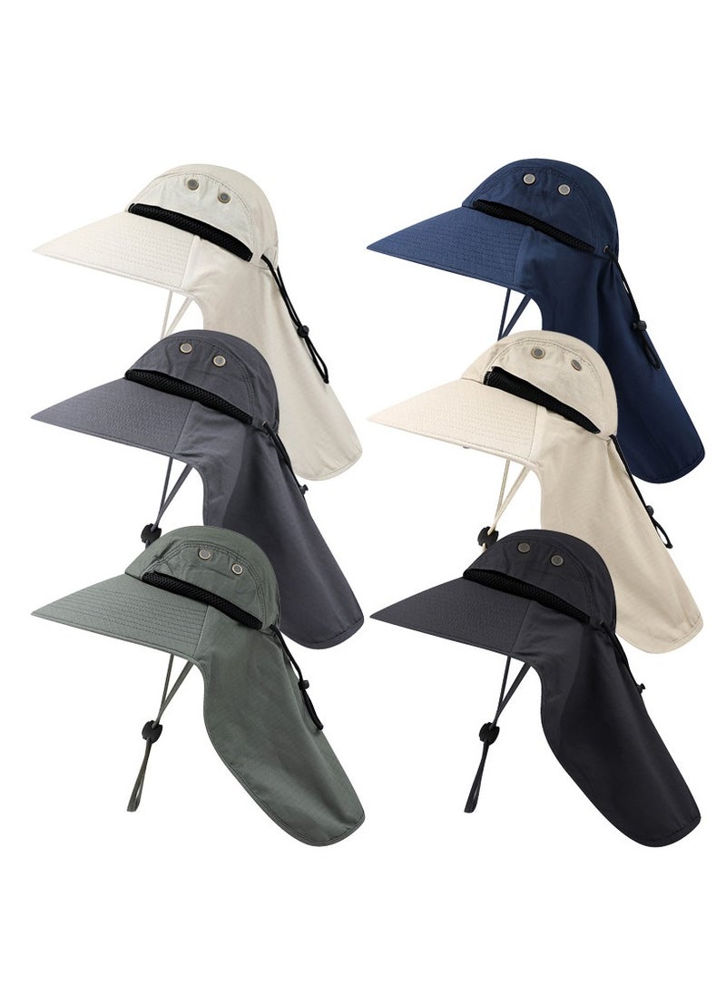 NIBEMINENT Summer Outdoor Sun Protection Hat Quick Drying Men's and Women's Sun Hat Large Overhang Shade Fisherman's Hat Mountain Fishing Hat  - Image 2