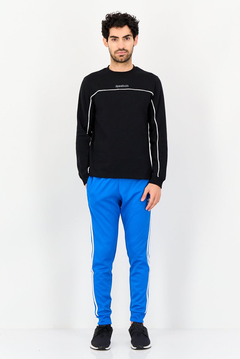 Reebok سويت شيرت رياضي للرجال بأكمام طويلة مناسب للخارج، أسود - Image 4