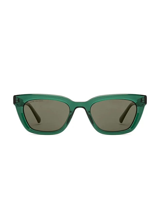John Jacobs Green Grey Full Rim Rectangle John Jacobs JJ Tints JJ S70035-C3 Sunglasses