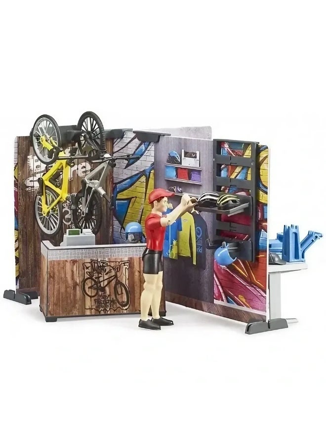 Bruder Bruder Bworld Bike Shop and Service Playset (1:16)  - Image 1