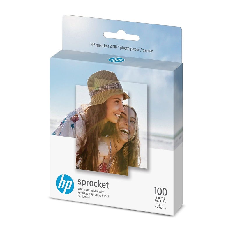 Hp Sprocket 2X3"" Premium Zink Sticky Back Photo Paper (100 Sheets) Compatible With Hp Sprocket Photo Printers Original Version.