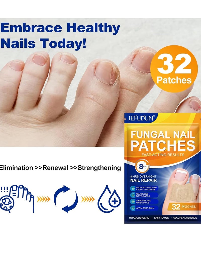 32Pcs Fungal Nail Patches Overnight Nail Repair Patch for Nail Fungus Damage Nail Treatment Renews Nails Structure and Improve Discoloration 8Hrs Nighttime Renewal Fungal Nail Patch - pzsku/Z9D55AC27C70EA05911A6Z/45/_/1721295096/c4ece1a7-fdf6-43f1-a424-986015f4a818