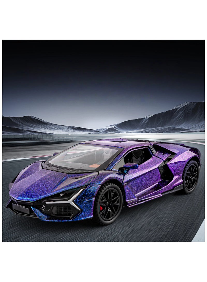 general 1:32 Lamborghini alloy car model with opening doors collectible ornament toy realistic car can be given to friends and family - Image 2