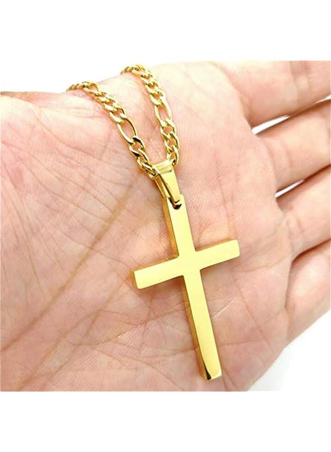 Arabest Gold Figaro Link Chain Necklace for Men Women & Teens Boys 18K Gold Plated Stainless Steel Necklace,Fashion Jewelry,Wear Alone or with Pendant,18-26 Inch - Image 4