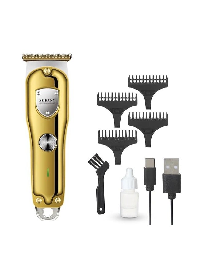 sokany SOKANY Professional Hair Shaver & Clipper, Precision Cutting, Self-Sharpening Blades, and Extended Runtime, SK-LF-16003 (Gold) 