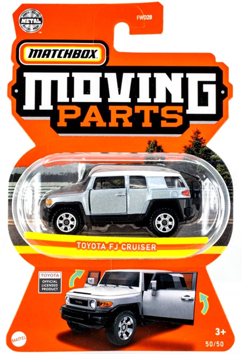 Matchbox 2022 Silver Toyota FJ Cruiser Moving Parts 164 Scale Collectible Die Cast Metal Toy Car Model 50 - Image 2