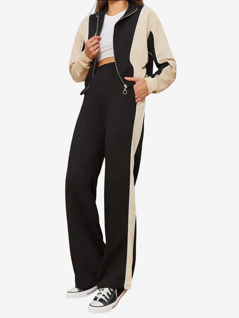 بيانكو لوتشي طقم قطعتين بغطاء رأس وأكمام طويلة وسحاب