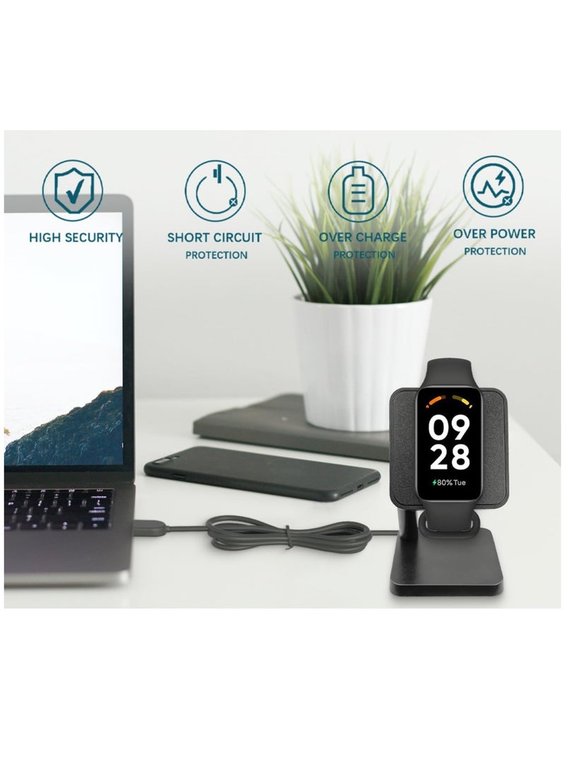 KASTWAVE قاعدة شحن متوافقة مع ساعة Xiaomi mi Band 8 pro وRedmi Band 2 الذكية، حامل شحن مع كابل شاحن USB بطول 3.3 قدم مناسب لساعة Xiaomi 8 pro - Image 2