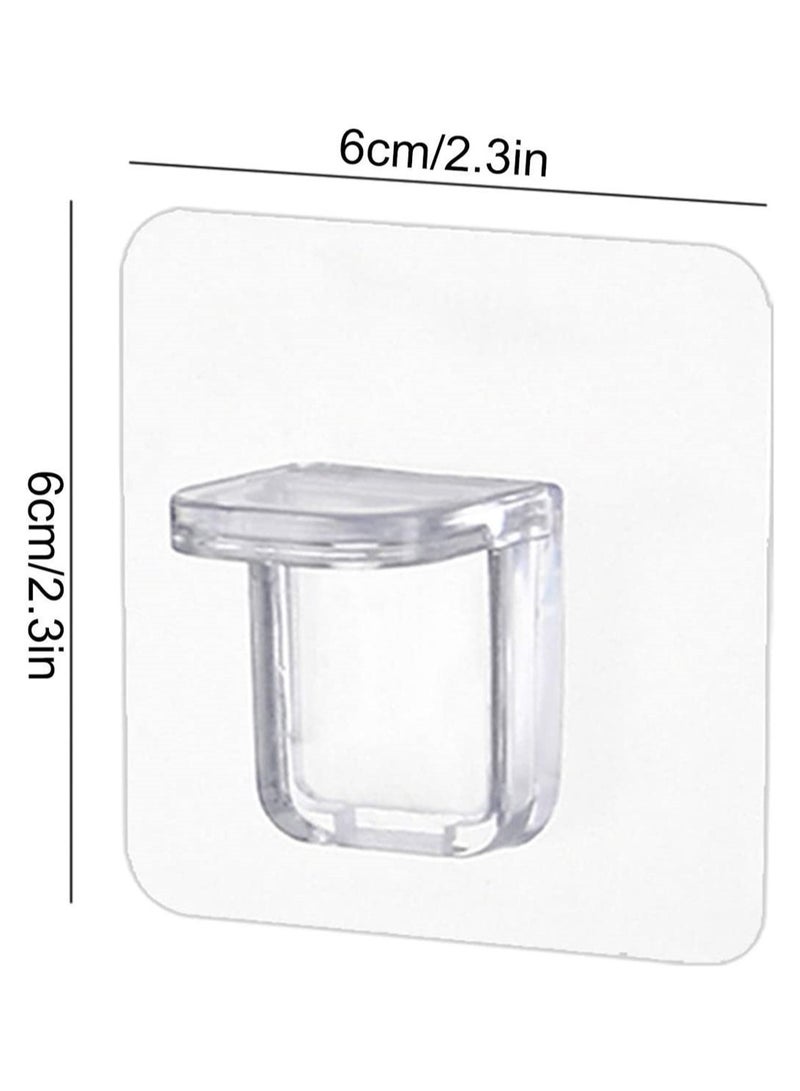 Zikra Punch Free Shelf Support Peg, 12 Piece Self Adhesive Shelves Clips for Kitchen Cabinet Book Shelves-Strong Partition Holders Pin for Closet Brackets Clapboard Layer-Load Bearing 10 Pounds - Image 4