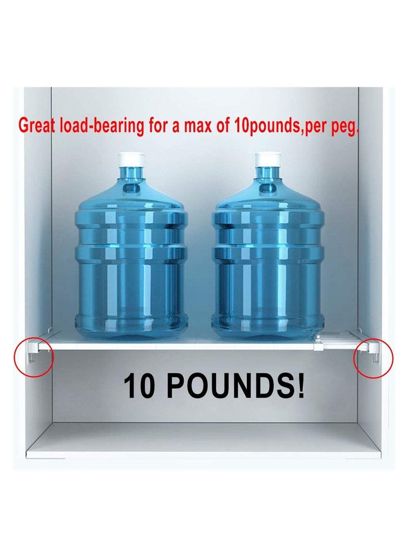 Zikra Punch Free Shelf Support Peg, 12 Piece Self Adhesive Shelves Clips for Kitchen Cabinet Book Shelves-Strong Partition Holders Pin for Closet Brackets Clapboard Layer-Load Bearing 10 Pounds - Image 3