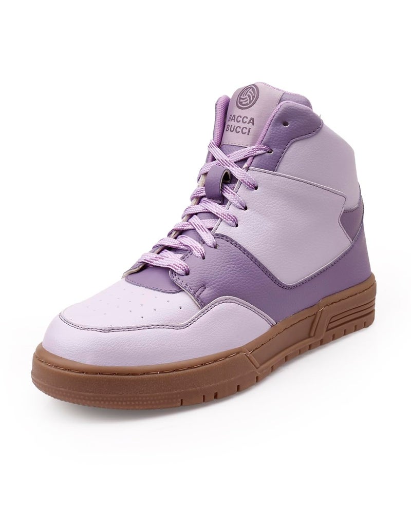 Bacca Bucci ETHEREA Women’s Pop High-Top Sneakers Grape Pop UK 3 - Image 1