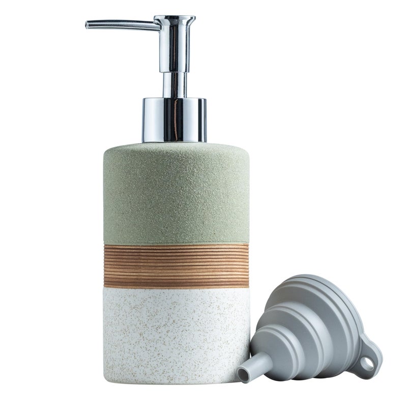 Cormomu Dish Soap Dispenser for Bathroom, Hand Soap Dispenser with Stainless Steel Pump, Includes Silicone Funnel, Non-Slip Design, Matte Finish, Kitchen Decor - Image 1