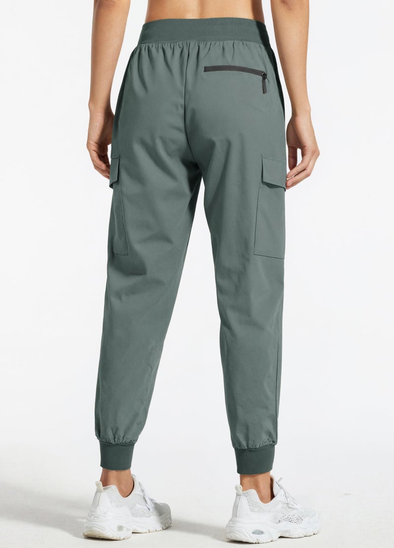 Libin Women's Cargo Joggers Lightweight Quick Dry Hiking Pants Athletic Lounge Casual Travel, Metropolis Gray L - Image 3