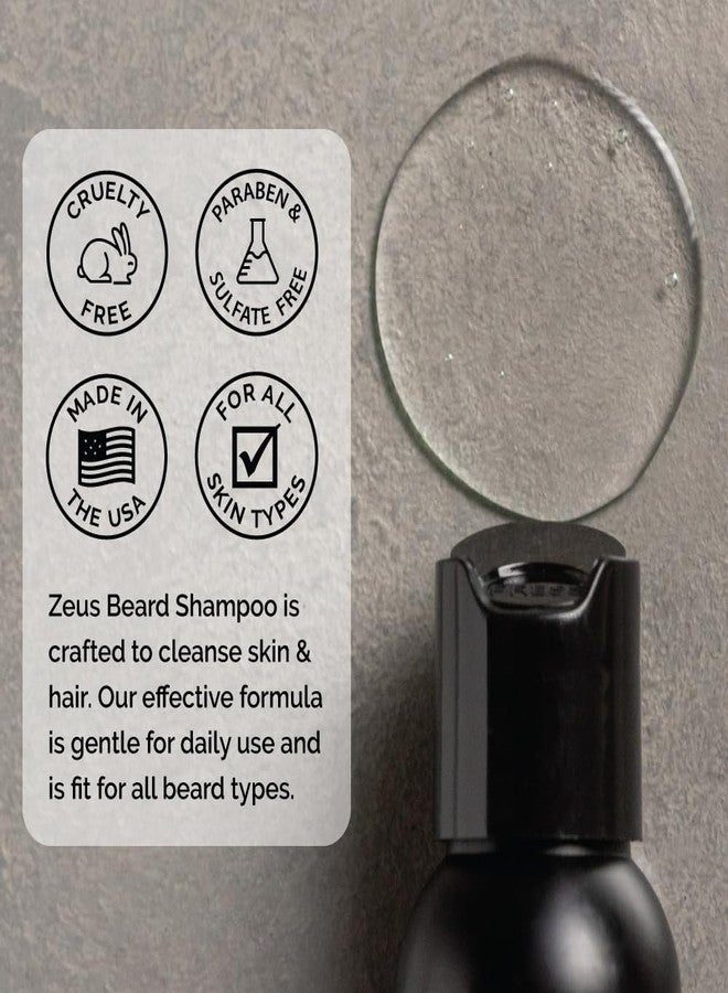 ZEUS Italian Cypress Beard Shampoo Wash with Essential Oils for Men (4 oz) MADE IN USA - Image 3