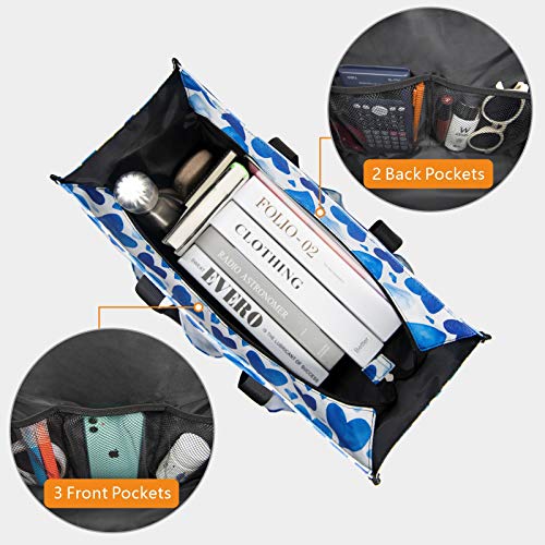 TOPDesign Utility Water Resistant Tote Bag with 13 Exterior & Interior Pockets, Top Zipper Closure & Thick Bottom Support, Perfect Gifts for Working Women, Teachers, Nurses, Accountants (Love) - Image 3