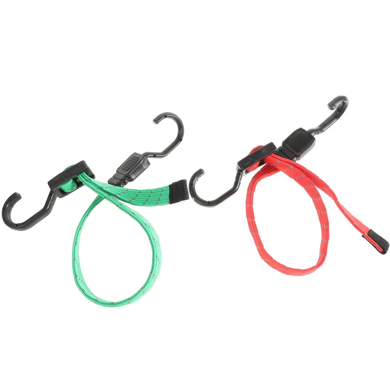 2 Pcs High Elasticity Flat Bungee Cords with Hooks for Securing Luggage and Motorcycles Luggage Rope Versatile Bungee Cords - Image 4