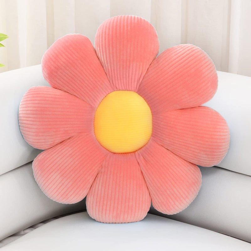 Sioloc Flower PillowFlower Shaped Throw Pillow Butt Cushion Flower Floor PillowSeating CushionCute Room Decor  Plush Pillow for Bedroom Sofa ChairRed157